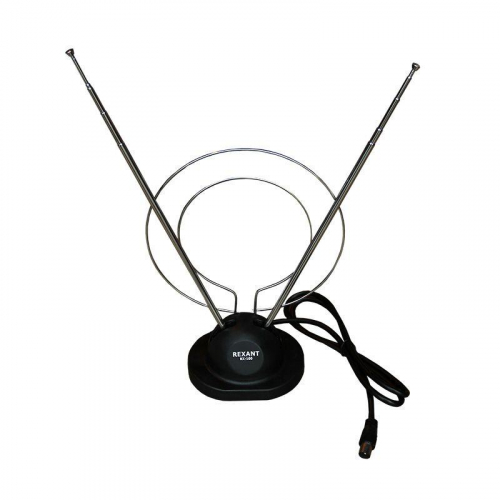 Антенна ТВ комнатная RX-100 телескопич. на подставке с кольцом VHF; UHF 47-860MHz REXANT 34-0100 в г. Санкт-Петербург  фото 3