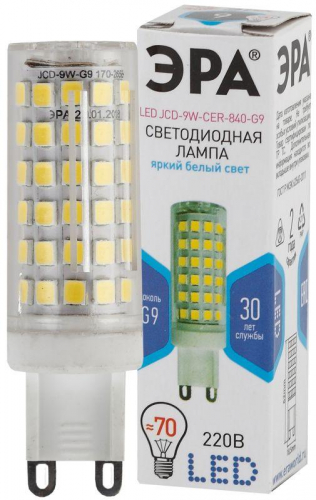 Лампа светодиодная JCD-9W-CER-840-G9 720лм Эра Б0033186 в г. Санкт-Петербург 