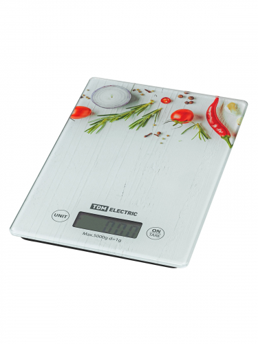 Весы электронные кухонные "Специи", стекло, деление 1 г, макс. 5 кг, TDM в г. Санкт-Петербург 