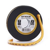 Кабель-маркер "PE" для провода сеч.1,5мм2 STEKKER CBMR15-PE , желтый, упаковка 400 шт 39096 в г. Санкт-Петербург 