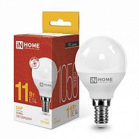 Лампа светодиодная LED-ШАР-VC 11Вт шар 3000К тепл. бел. E14 1050лм 230В IN HOME 4690612020587 в г. Санкт-Петербург 