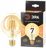 Лампа светодиодная филаментная F-LED G95-7W-824-E27 7Вт G95 шар золотая 2400К тепл. бел. E27 Эра Б0047662 в г. Санкт-Петербург 