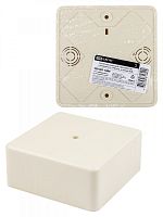 SQ1401-1809 Коробка распаячная КР 100х100х44 ОП, сл. кость, IP40, инд. штрихкод TDM