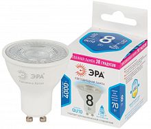 Лампа светодиодная STD LED Lense MR16-8W-840-GU10 GU10 8Вт линзованная софит нейтрал. бел. свет Эра Б0054942 в г. Санкт-Петербург 