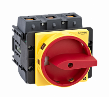 MSD175310R Выключатель-разъединитель 3п 175А IP20 с красн. рукоят. на дверцу 4 винтами с замком SE 