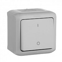 782339 Выключатель 1-кл. 2п ОП Quteo 10А IP44 250В 10AX сер. Leg 