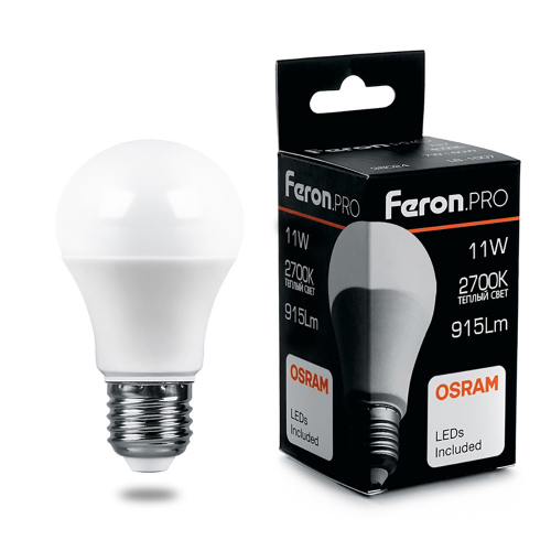 Лампа светодиодная LED 11вт Е27 теплый Feron.PRO в г. Санкт-Петербург 