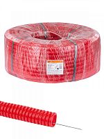 SQ0413-0032 Труба гофрированная ПНД d 20 с зондом (100 м) легкая красная ТDM