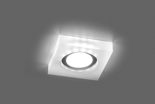 Светильник встраиваемый с белой LED подсветкой Feron CD8180 потолочный MR16 G5.3 белый матовый 29708 в г. Санкт-Петербург  фото 2