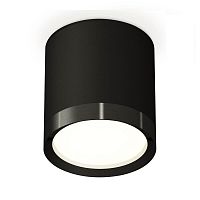 Комплект накладного светильника Ambrella light XS8142002 SBK/PBK черный песок/черный полированный GX53 (C8142, N8113) в г. Санкт-Петербург 