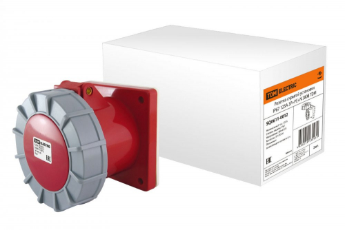 SQ0611-0012 Розетка скрытой установки IP67 125А 3Р+РЕ+N 380В TDM