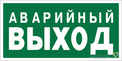a10886 Знак безопасности NPU-1510.E23 "Аварийный выход" Белый свет 