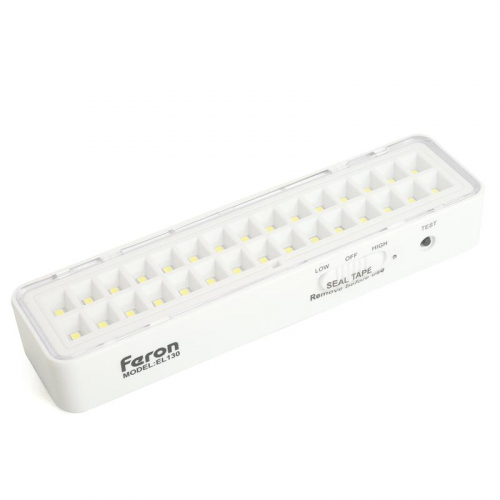 48987 Светильник EL130 30 LED DC аккумуляторный бел. FERON 