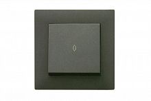 88050005 Выключатель проходной 1-клав. Karea RIZZ STAR дым. металлик Makel 
