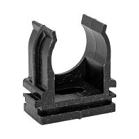 derj-z-20s-black Держатель для труб (клипса) для ручного монтажа d20мм черн. Plast (уп.100шт) EKF 