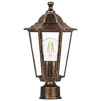 Светильник садово-парковый Feron 6203/PL6203 шестигранный на столб 100W E27 230V, черное золото 11139 в г. Санкт-Петербург 