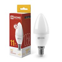 4690612020464 Лампа светодиодная LED-СВЕЧА-VC 11Вт свеча 3000К тепл. бел. E14 1050лм 230В IN HOME 