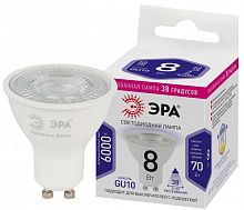 Лампа светодиодная STD LED Lense MR16-8W-860-GU10 GU10 8Вт линзованная софит холод. бел. свет Эра Б0054943 в г. Санкт-Петербург 