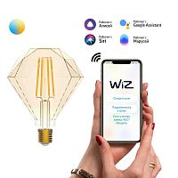 1370112 Лампа светодиодная умная Smart Home 6.5Вт Diamond 2000-5500К E27 720лм измен. цветов. темпер. + диммир. управление по Wi-Fi GAUSS 