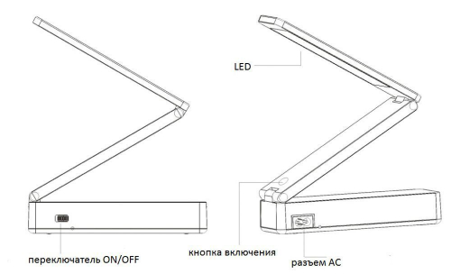 Настольный светодиодный светильник Feron DE1717 2,4W, белый 24205 в г. Санкт-Петербург  фото 5
