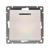A0121-OBr Выключатель 1-кл. СП Афина 10А IP20 с подсветкой механизм жемчуж. Universal 