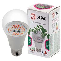 Лампа светодиодная для растений ЭРА E27 10W 1310K прозрачная Fito-10W-RB-E27 Б0050600 в г. Санкт-Петербург 
