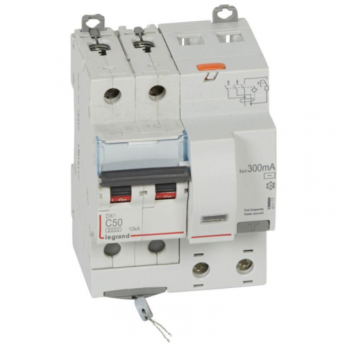 Выключатель автоматический дифференциального тока 2п C 50А 300мА тип AC 10кА DX3 4мод. Leg 411177 в г. Санкт-Петербург 