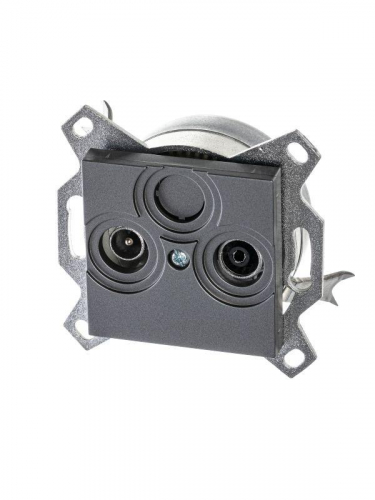 2CHH083503A6069 Розетка телевизионная оконечная TV/R Levit сталь ABB 