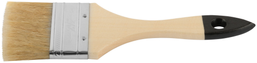 Кисть флейцевая "Лайт", натур. cветлая щетина, деревянная ручка 2.5" (63 мм) в г. Санкт-Петербург  фото 4