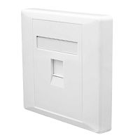 10-0333 Панель лицевая 1 порт 80х80 Keystone шторка SUPRLAN 