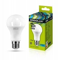 12151 Лампа светодиодная LED-A60-12W-E27-4500K 12Вт грушевидная 4500К бел. E27 180-240В ЛОН Ergolux 
