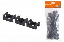 SQ0516-0204 Площадка монтажная с отверстием 23х16 под хомуты черная (100шт) TDM