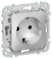 FI-R11-16-1-K47 Розетка СП FLITE РС11-1-ФлА 16А с заземл. без защ. шторок безвинтовое крепление механизм алюм. IEK 