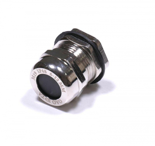 zeta30112 Ввод кабельный М19 IP68 d5-12мм латунь ГОФРОМАТИК 