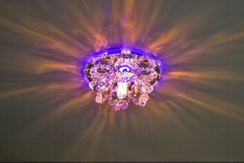 Светильник встраиваемый с разноцветной LED подсветкой Feron 1540 JCD9 прозрачно-сиреневый 27871 в г. Санкт-Петербург  фото 2