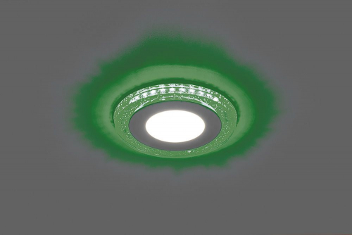 Светодиодный светильник Feron AL2330 встраиваемый 16W 4000K с зеленой подсветкой, белый 29588 в г. Санкт-Петербург  фото 2