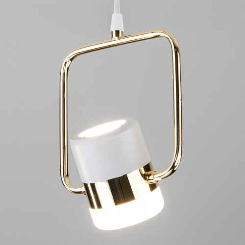 Подвесной светодиодный светильник Eurosvet Oskar 50165/1 LED золото/белый в г. Санкт-Петербург  фото 3
