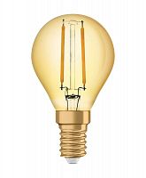 Лампа светодиодная филаментная Vintage 1906 LED CL P FIL GOLD 22 non-dim 2.5W/824 2.5Вт 2400К тепл. бел. E14 220лм 220-240В (замена 22Вт) зол. OSRAM 4058075290815 в г. Санкт-Петербург 