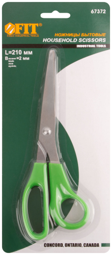 Ножницы бытовые нержавеющие, пластиковые ручки, толщина лезвия 2.0 мм, 210 мм в г. Санкт-Петербург  фото 3