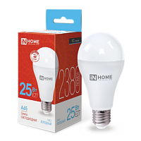 4690612024103 Лампа светодиодная LED-A65-VC 25Вт грушевидная 6500К холод. бел. E27 2380лм 230В IN HOME 