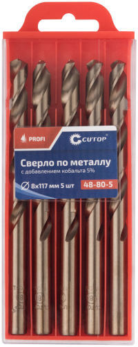 Сверло по металлу Cutop Profi с кобальтом 5%, 8 x 117 мм (5 шт) в г. Санкт-Петербург  фото 3