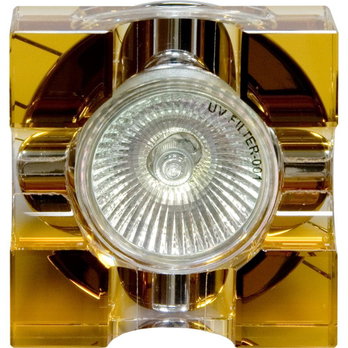 Светильник потолочный, MR16 G5.3 с желтым стеклом, хром, С2024Y 19683 в г. Санкт-Петербург 