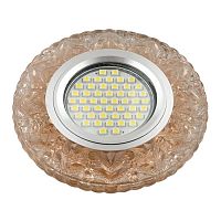 UL-00003895 Светильник DLS-L146 GU5.3 GLASSY/TEA GU5.3 встраив. доп. светодиод. подсветка 3Вт без лампы стекло Fametto 