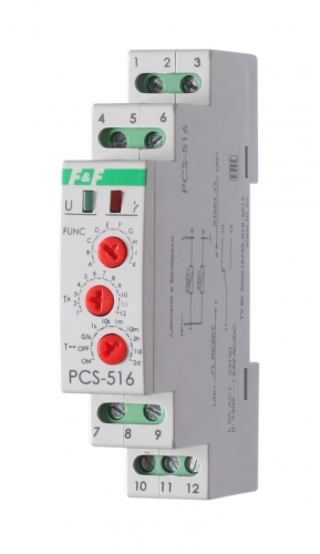 Реле времени PCS-516 8А 230В 1 перекл. IP20 многофункц. вход: START/RESET монтаж на DIN-рейке (аналог РВО-1М) F&F EA02.001.013 в г. Санкт-Петербург 