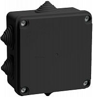 UKO11-100-100-050-K02-44 Коробка распаячная КМ41233 100х100х50мм IP44 6 вводов черн. IEK 