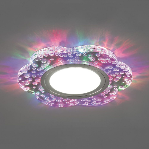 Светильник встраиваемый с разноцветной LED подсветкой Feron CD954 потолочный MR16 G5.3, прозрачный 32540 в г. Санкт-Петербург  фото 2