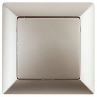 Б0053546 Выключатель 1-кл. СП Solo 4-101-04 10А 250В IP20 шампань Intro 