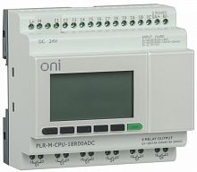 PLR-M-CPU-18R00ADC Контроллер программируемый логический (микро ПЛК) PLR-M. CPU DI12/DO06(R) 24В DC ONI 