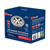 UL-00006826 Светильник светодиодный архитектурный ULU-B12A-9W/2700К IP67 GREY уличный встраиваемый теплый бел. свет корпус сер. Uniel 
