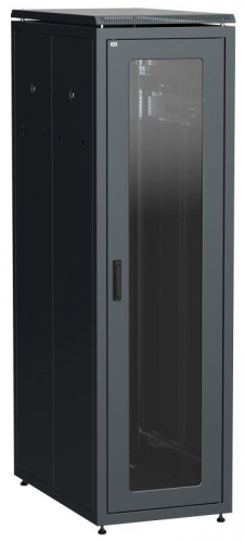Шкаф сетевой 19дюйм  LINEA N 33U 600х1000мм стеклянная передняя дверь черн. ITK LN05-33U61-G в г. Санкт-Петербург 